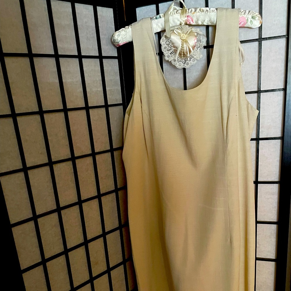 Unbranded, short/mini dress, cream, zipper 14M